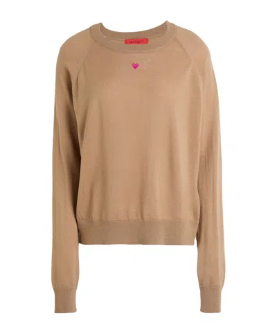 Maxco. Long Sleeve Crew Neck Sweater In Brown
