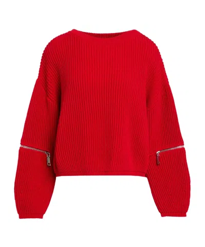 Maxco. Long Sleeve Crew Neck Sweater In Red