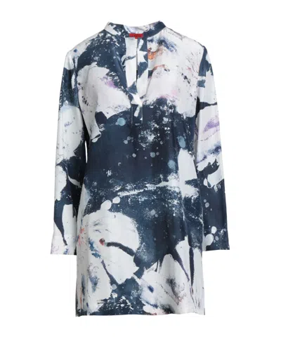 Maxco. Long Sleeve Stand Collar Top In Multi