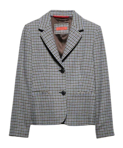 Maxco. Long-sleeved Flannel Suit Jacket In Gray