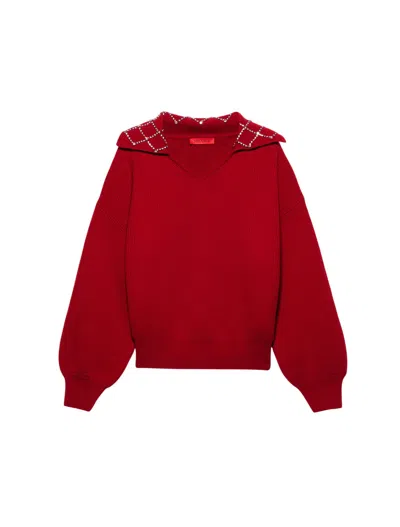 Maxco. Long-sleeved Knitwear In Red