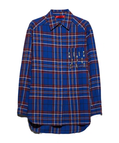 Maxco. Long-sleeved Shirt In Blue