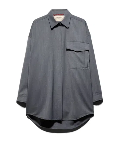 Maxco. Long-sleeved Shirt Jacket In Gray