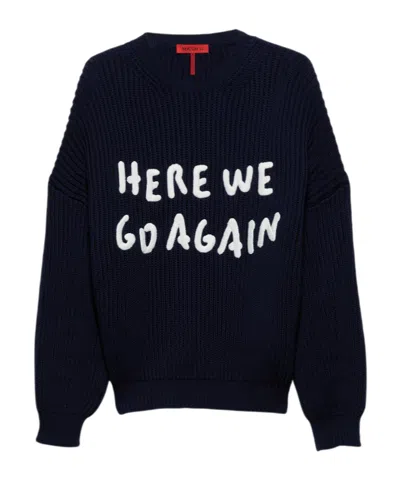 Maxco. Long-sleeved Sweater In Blue