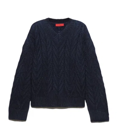 Maxco. Long-sleeved Sweater In Blue
