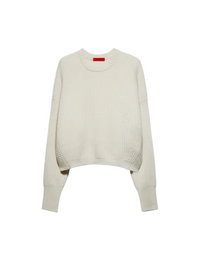 Maxco. Long-sleeved Sweater In White