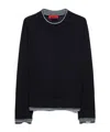 Maxco. Long-sleeved Wool Knit Sweater In Blue
