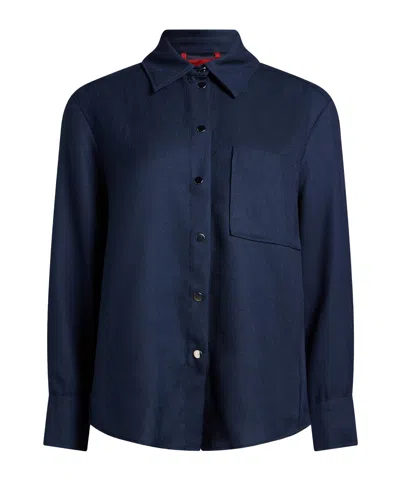 Maxco. Long Sleeves Overshirt In Blue