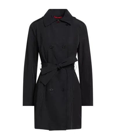 Maxco. Long Trench Coat In Black