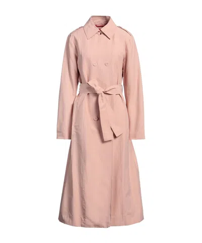 Maxco. Long Trench Coat In Pink