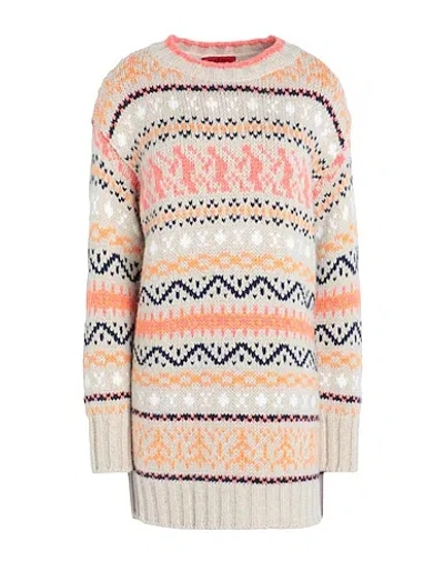 Maxco. Long-sleeve Knit Top In Nude