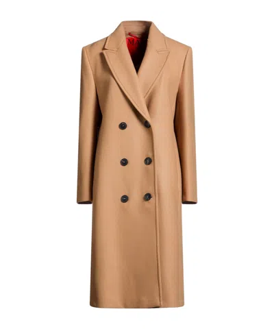Maxco. Long-sleeved Coat In Nude