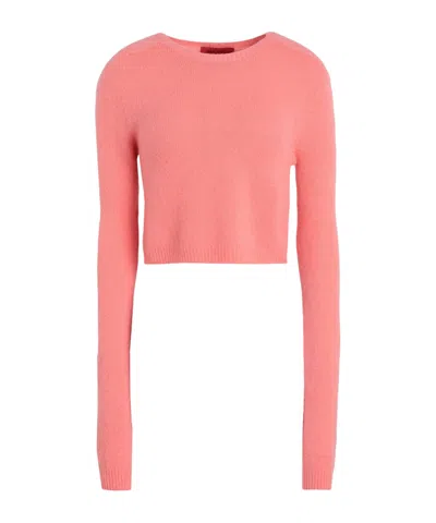 Maxco. Long-sleeved Crew Neck Knit Sweater In Pink
