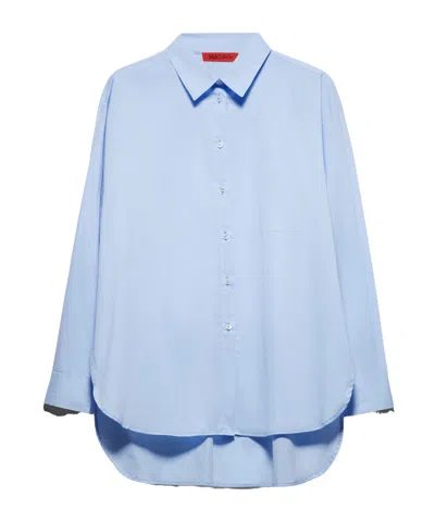 Maxco. Loose-fitting Poplin Shirt In Blue