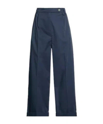 Maxco. Loose Straight-leg Pants In Blue