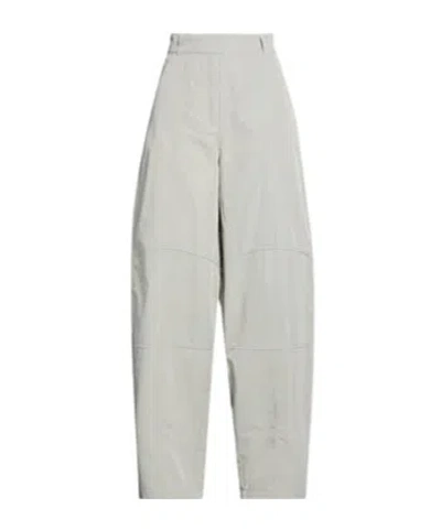 Maxco. Loose Tapered Cropped Casual Trousers In Gray