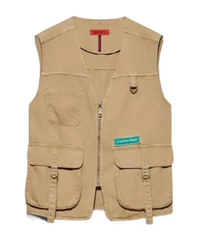 Maxco. Magico Adriatico Waistcoat In Nude