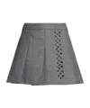 Maxco. Rhinestone Mini Skirt In Gray