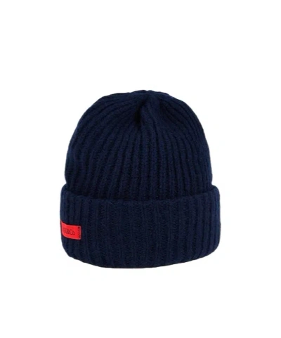 Maxco. Minimal Knit Beanie In Blue