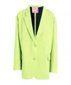 Maxco. Minimalist Double-breasted Blazer In Yellow