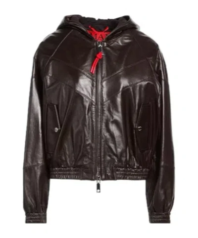 Maxco. Minimalist Leather Jacket In Black