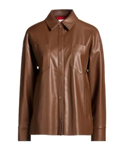 Maxco. Minimalist Long-sleeve Shirt In Brown