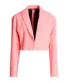 Maxco. Minimalist Solid Blazer In Pink