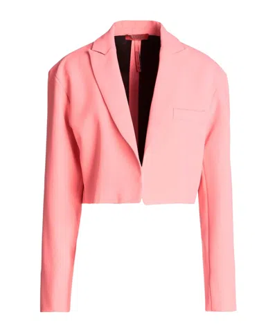 Maxco. Minimalist Solid Blazer In Pink