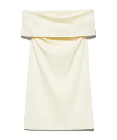 Maxco. Off-the-shoulder Jersey Top In Neutral