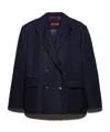 Maxco. Oversized Double-breasted Suit Jacket In Blue
