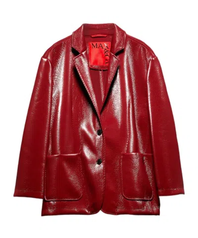 Maxco. Oversized Long-sleeved Suit Jacket In Red