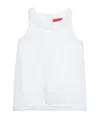 Maxco. Solid Color Linen Tank Top In White