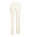 Maxco. Plain Colour Flared Trouser In White