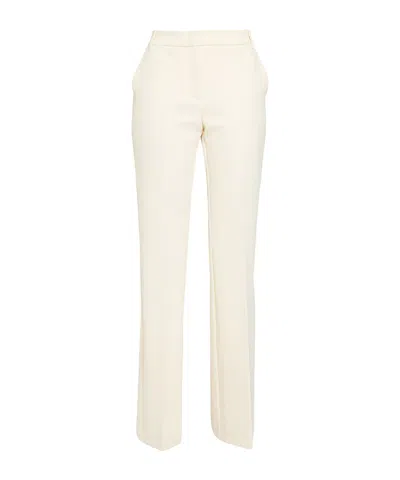 Maxco. Plain Colour Flared Trouser In White