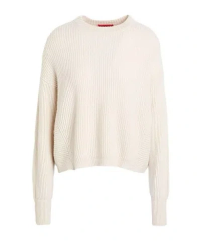 Maxco. Plain Colour Jumpers In Neutral