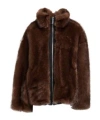 Maxco. Plain Colour Shearling In Brown