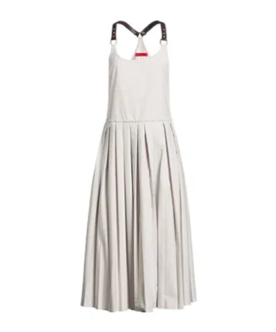 Maxco. Pleated Dress In White