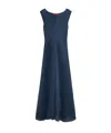 Maxco. Pleated Jersey Maxi Dress In Blue