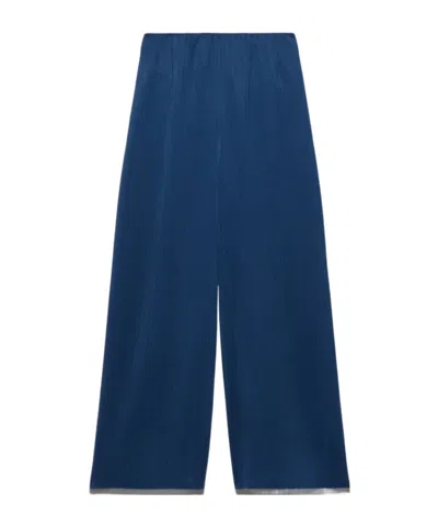 Maxco. Pleated Jersey Trousers In Blue