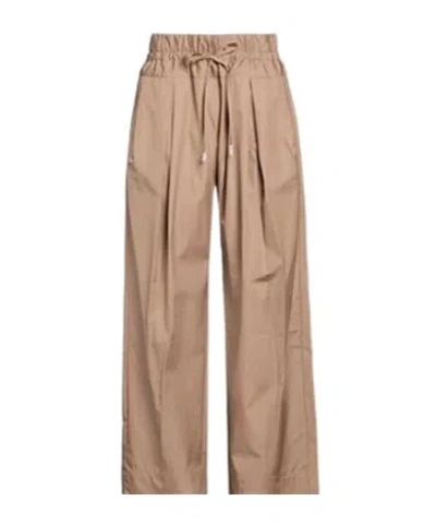 Maxco. Pleated Loose Wide-leg Casual Trousers In Brown