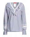Maxco. Pleated Top In Blue