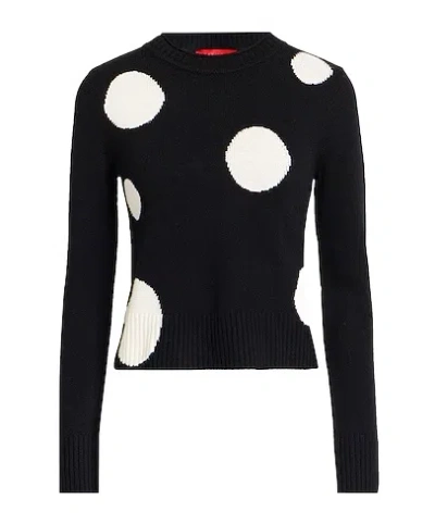 Maxco. Polka Dot Knit Sweater In Black