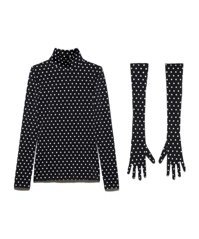 Maxco. Polka Dot T-shirt And Gloves In Multi
