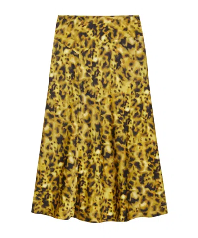 Maxco. Printed Midi Skirt In Yellow