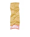 Maxco. Printed Silk-twill Scarf In Yellow