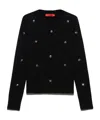 Maxco. Rhinestone-embroidered Jumper In Black