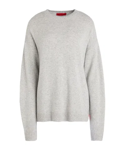 Maxco. Ribbed Crew Neck Sweater In White