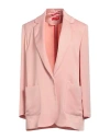 Maxco. Satin Blazer In Pink
