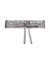 Maxco. Satin Chain Wide Belt In Silver