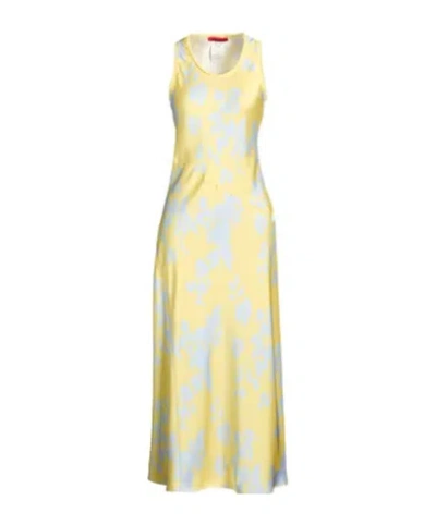 Maxco. Satin Dress In Yellow